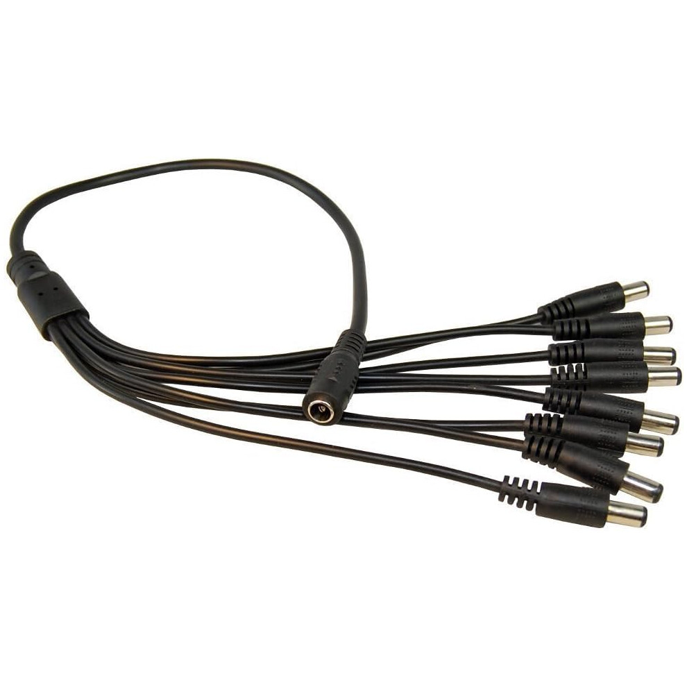 8 Way Dc Power Splitter Cable For Cctv Camera System, Power Eight Devices With Secure Connections 9073542358527