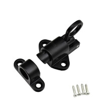 Spring Loaded Door Latch with Pull Ring, Automatic Aluminum Alloy Gate Lock, CorrosionResistant