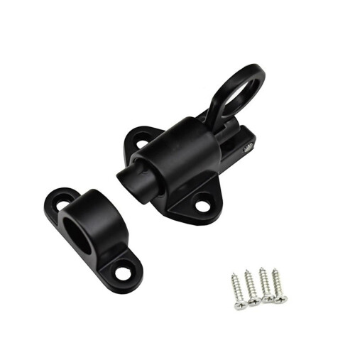 Spring Loaded Door Latch with Pull Ring, Automatic Aluminum Alloy Gate Lock, CorrosionResistant