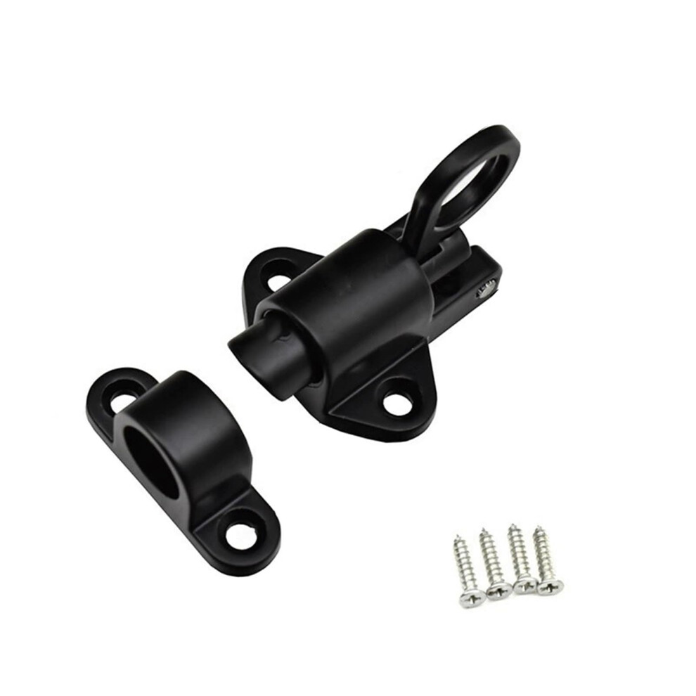 Spring Loaded Door Latch With Pull Ring, Automatic Aluminum Alloy Gate Lock, Corrosionresistant 9174973019794