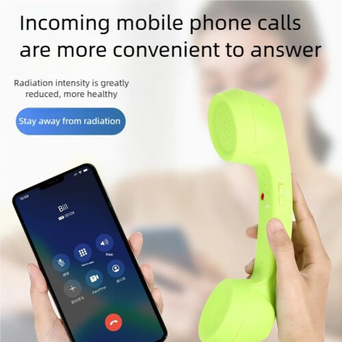 Retro Phone Handset with TypeC and 3.5mm Jack, Wide Compatibility for iPhone Android, Black 1