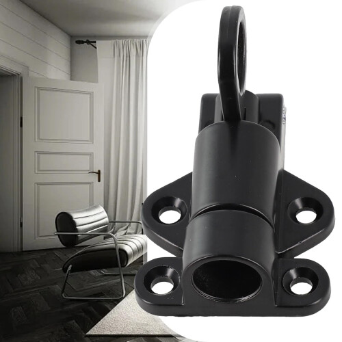 Spring Loaded Door Latch with Pull Ring, Automatic Aluminum Alloy Gate Lock, CorrosionResistant 2