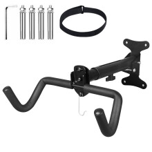 Bike Wall Mount Rack, Adjustable Foldable Bicycle Storage with Foam Padding, 66lbs Capacity for Garage