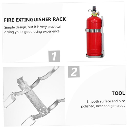 Fire Extinguisher Wall Mount Holder Rack, Durable Iron Bracket, Easy Install for Office and Garage 2