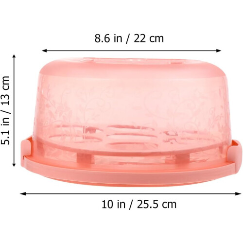 Cake Carrier with Secure Locking Lid and Handle, Reusable Plastic Cake Storage Container for Parties 2