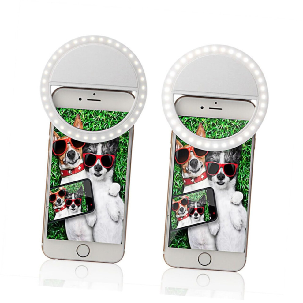 Selfie Ring With Dimmable Brightness, Usb Rechargeable Clip On For Phone Tablet Laptop Light 9169991069517