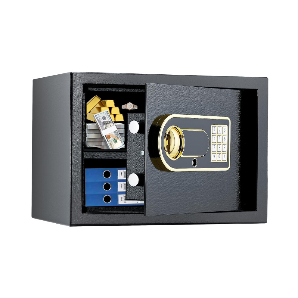 Safe Box 0.77 Cu Ft Steel Security Safe With Electronic Keypad For Cash Jewelry And Documents 9174973020257