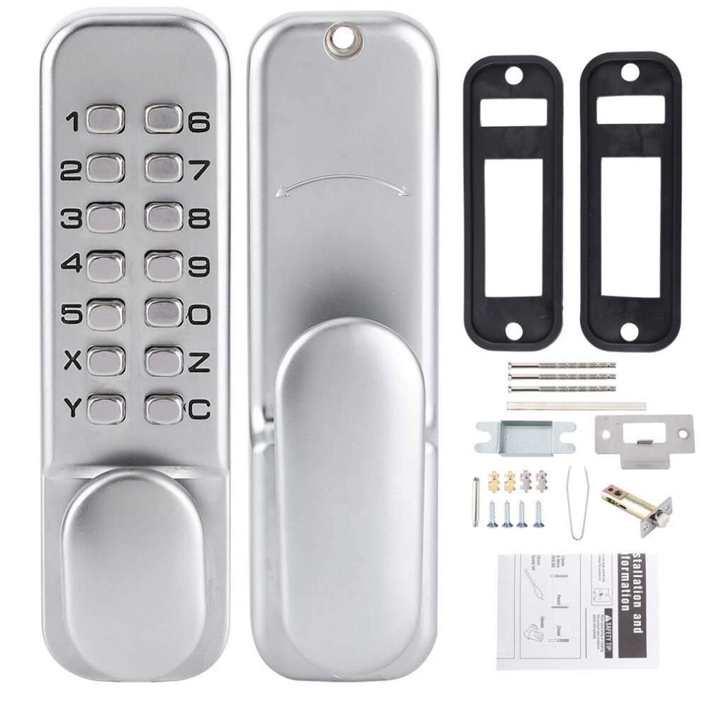 Mechanical Combination Lock Keyless Coded Door Lock Weatherproof Durable Zinc Alloy Batteryâ Security 9351714501217