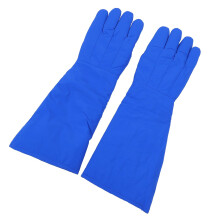 Cryogenic Gloves for Liquid Nitrogen, Waterproof Nylon, Four Layer Insulation, 58cm Long Arm