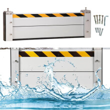 Flood Barrier 3–18ft Waterproof Aluminum Door Guard with Quick Install and Reflective Safety Strip