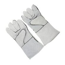 Leather Welding Gloves Heat Resistant Double Layer Durable for Industrial and Construction Work