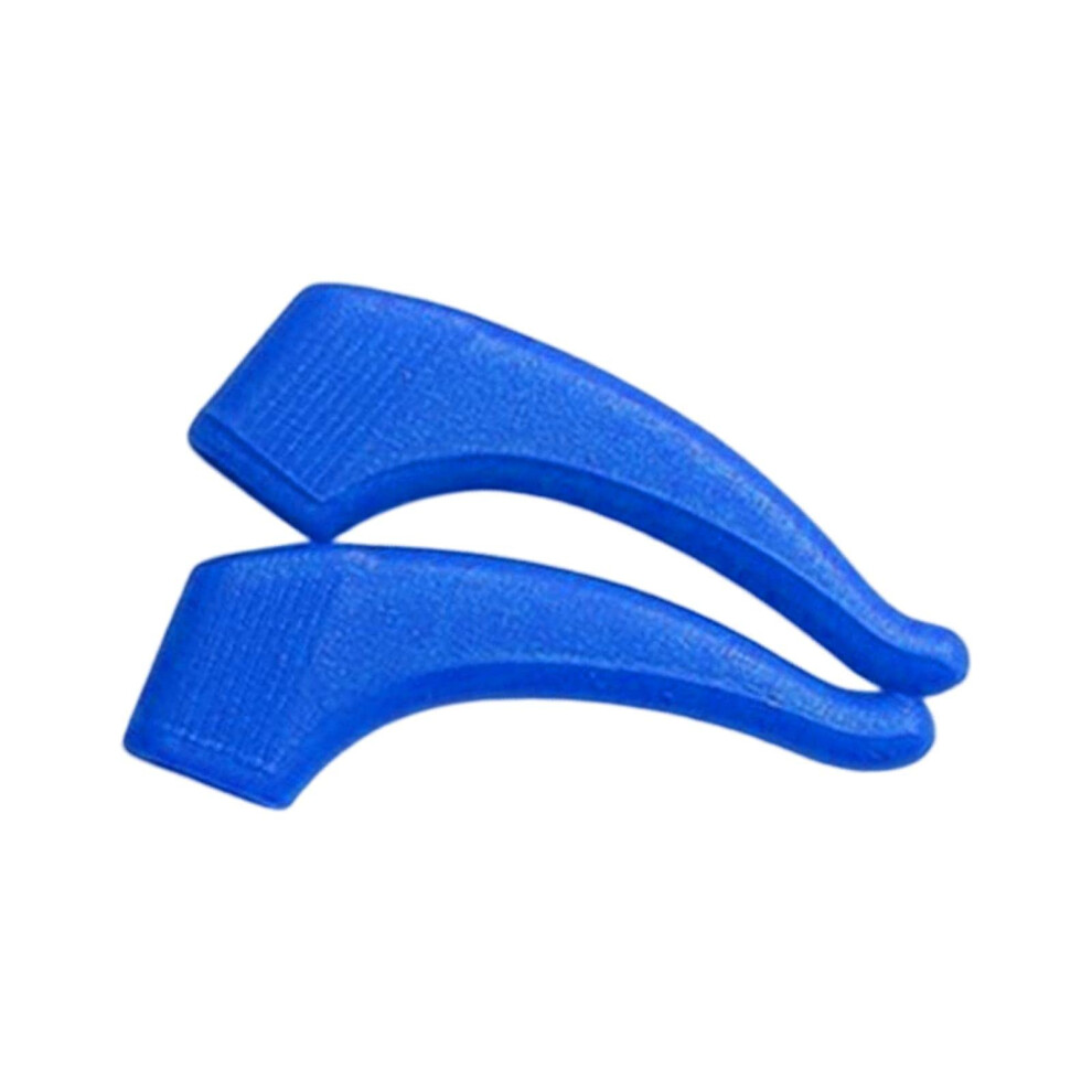 Blue Set Of 2 Silicone Eyeglass Ear Hooks, Antislip Retainers For Sports And Everyday Glasses