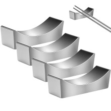 304 Stainless Steel Chopstick Rest Set of 4, ArcShape Utensil Holder for Spoons Forks Dining