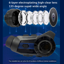 Motorradhelm Bluetooth Headset mit 2K Kamera S3