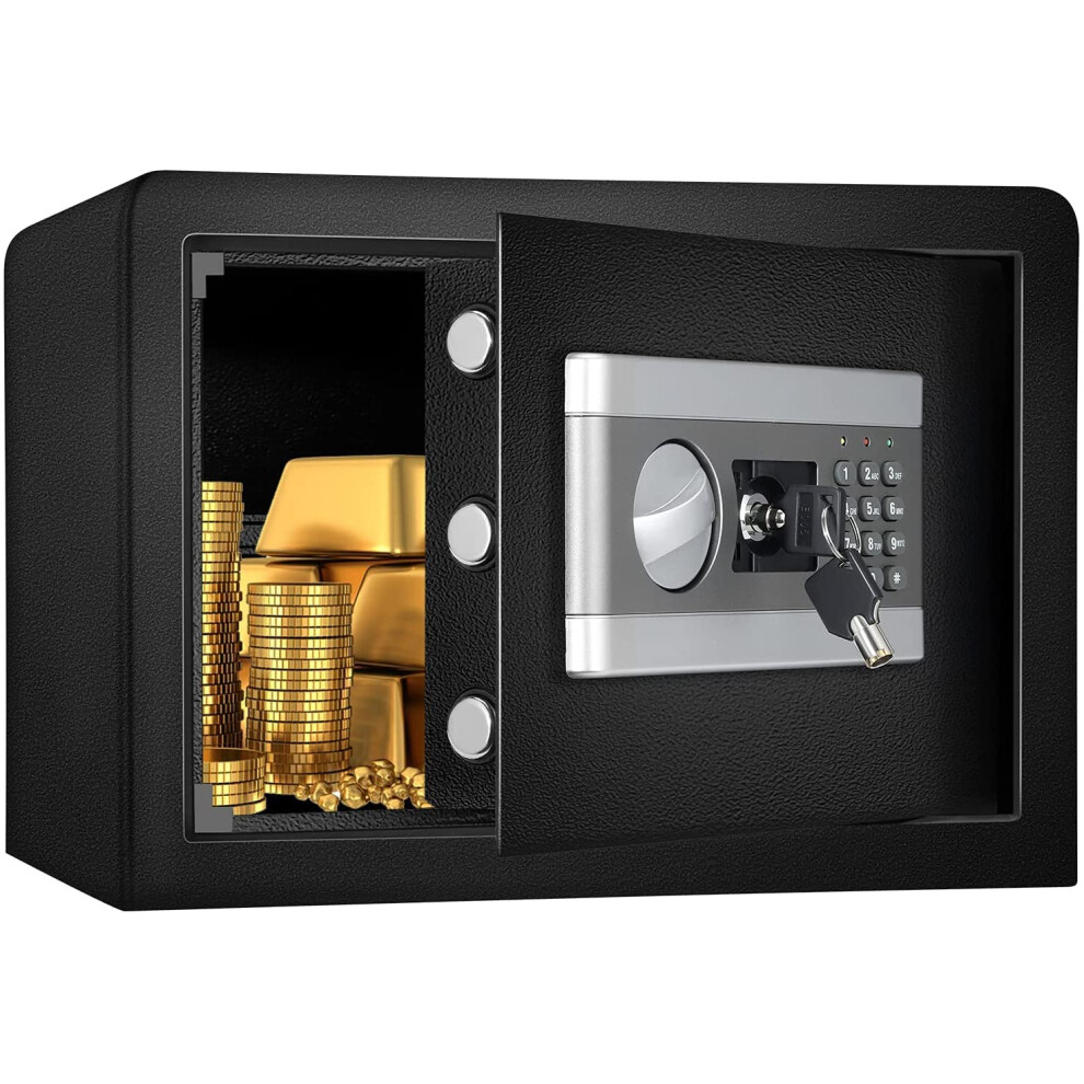 Fireproof Digital Safe Box With Keypad Alarm And Dual Key Backup For Cash Jewelry Documents 9174973021056