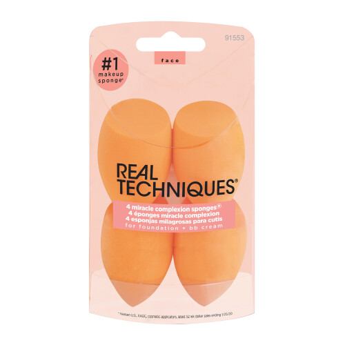 Real Techniques Real Techniques, Miracle Complexion Sponge, 4 Pack