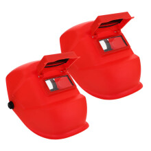 2pcs Auto Darkening Welding Helmet with Adjustable Headband for Professional Metal Work