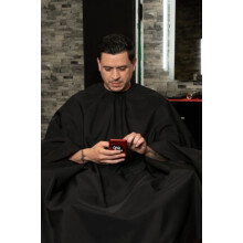 Barber Strong The Hands Free Barber Cape Solid Black