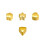 Caflon Stud Earrings Gold Plated Assorted Shapes (12) 1