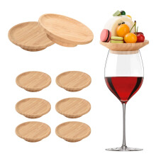 8 Pcs Wine Glass Charcuterie Topper 4 Inch Mini Charcuterie Board Appetizer Plates for Parties
