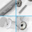 Shower Door Handle Set Polished Chrome Glass Pulls 425mm and 225mm Internal External Mount 4