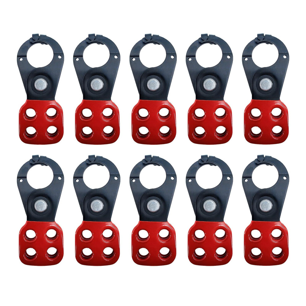 10 Pack Lockout Tagout Padlocks 1.5 Inch Stainless Steel Safety Hasp For Group Locking 9174973021551