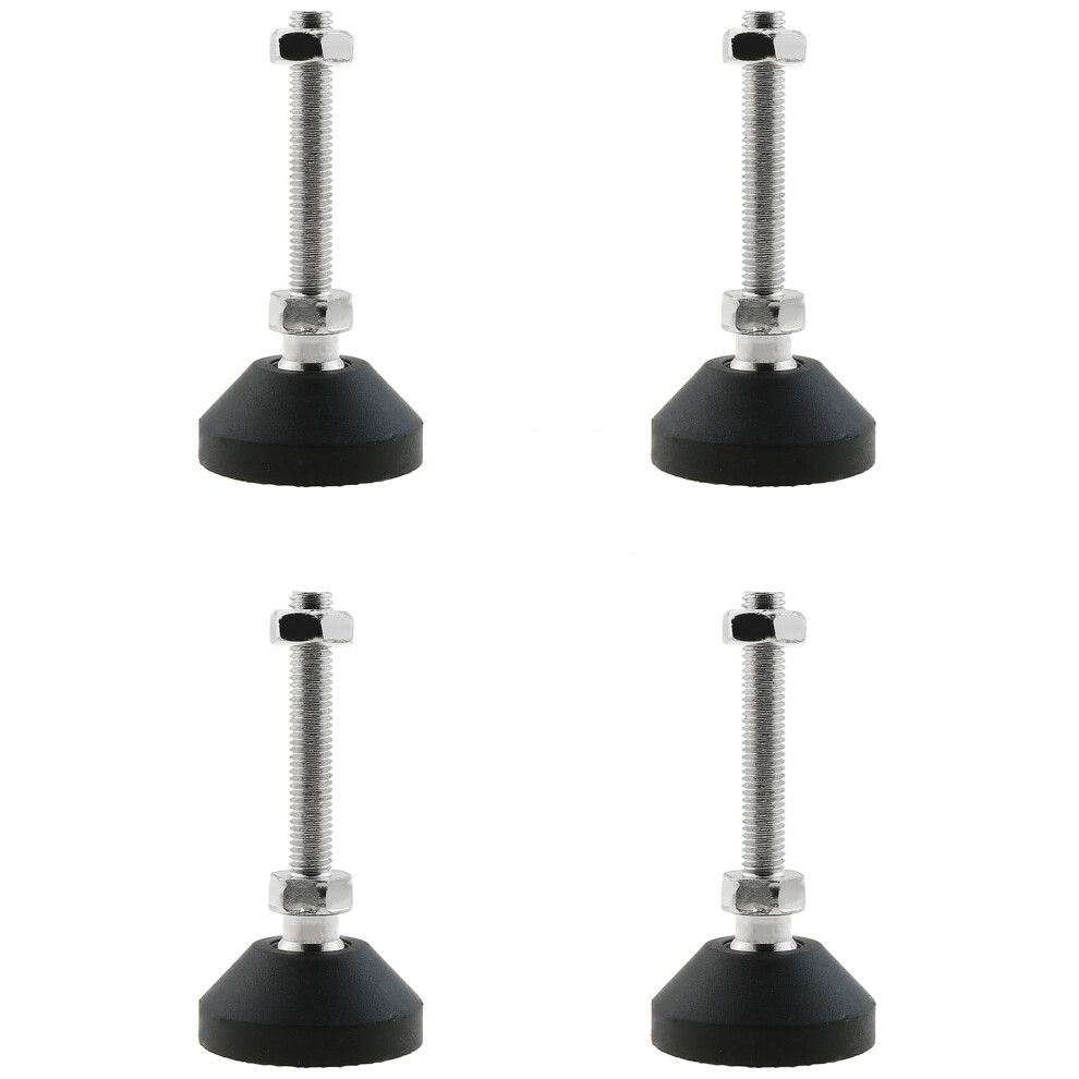 4Pcs Adjustable M8 Furniture Leveling Feet With Nylon Base, Tilting Threaded Foot For Uneven Floors 9092120867619