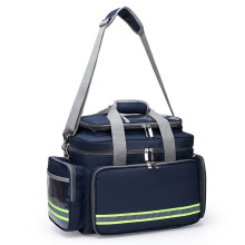 Large Waterproof First Aid Kit Bag with Compartments, Blue Emergency Medical Bag with Reflective Strips