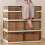 Under Bed Storage Box with Wheels, Stackable Plastic Container with Lid for Clothes Shoes Brown 3