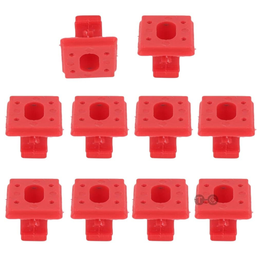 10 Trim Clip Grommet Inserts 51458266814 For Bmw E46 E65 E66 E83 Secure Retention HeatâResistant Red 9330225813415