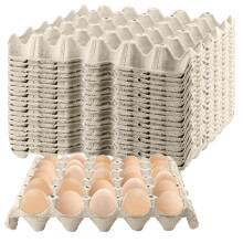 20 Pcs 30 Count Paper Pulp Egg Cartons for Large Eggs, Stackable Trays for Farm Fresh Storage