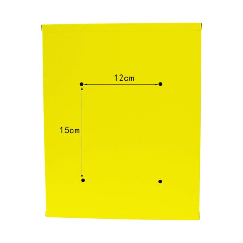 Yellow Galvanized Wall Mounted Mailbox Lockable Rustproof Retro Outdoor Post Box for Villa 2