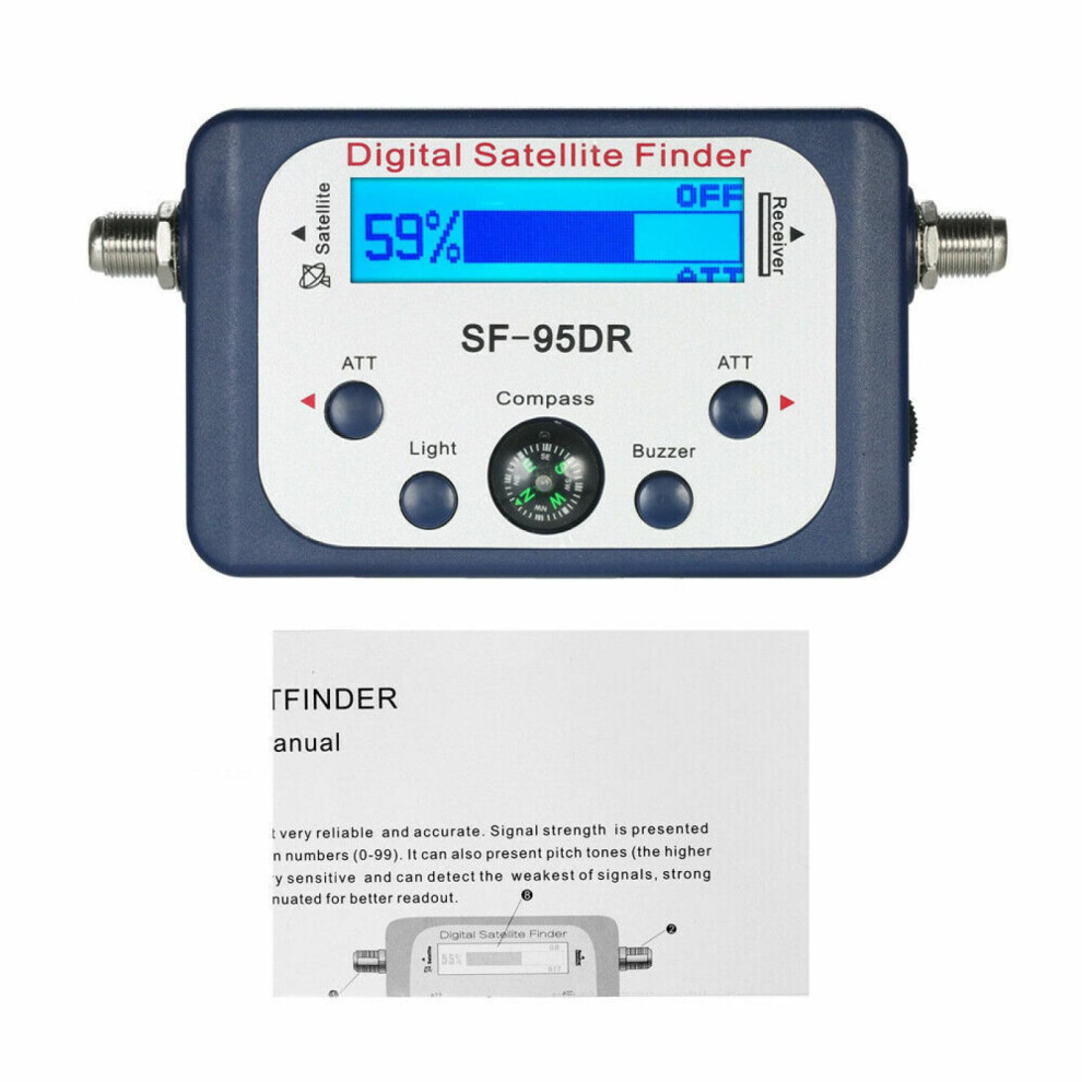 Satellite Signal Finder With Lcd Backlit Display And Compass For Dish Alignment 9771547120636