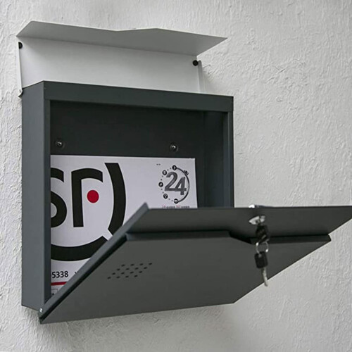 Rust Resistant Vintage Galvanized Steel Wall Mount Mailbox with Large Capacity 2