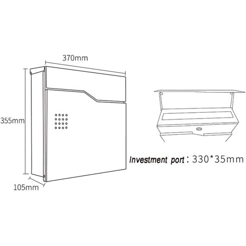 Rust Resistant Vintage Galvanized Steel Wall Mount Mailbox with Large Capacity 1