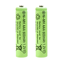 AAA Rechargeable Batteries 600mAh NiMH 2 Pack Long Life 800 Cycles Low SelfDischarge