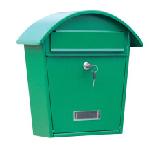Wall Mounted Mailbox with Lock, Weatherproof Retro Metal Post Box for Outdoor Villa Entrance 25x11x38CM