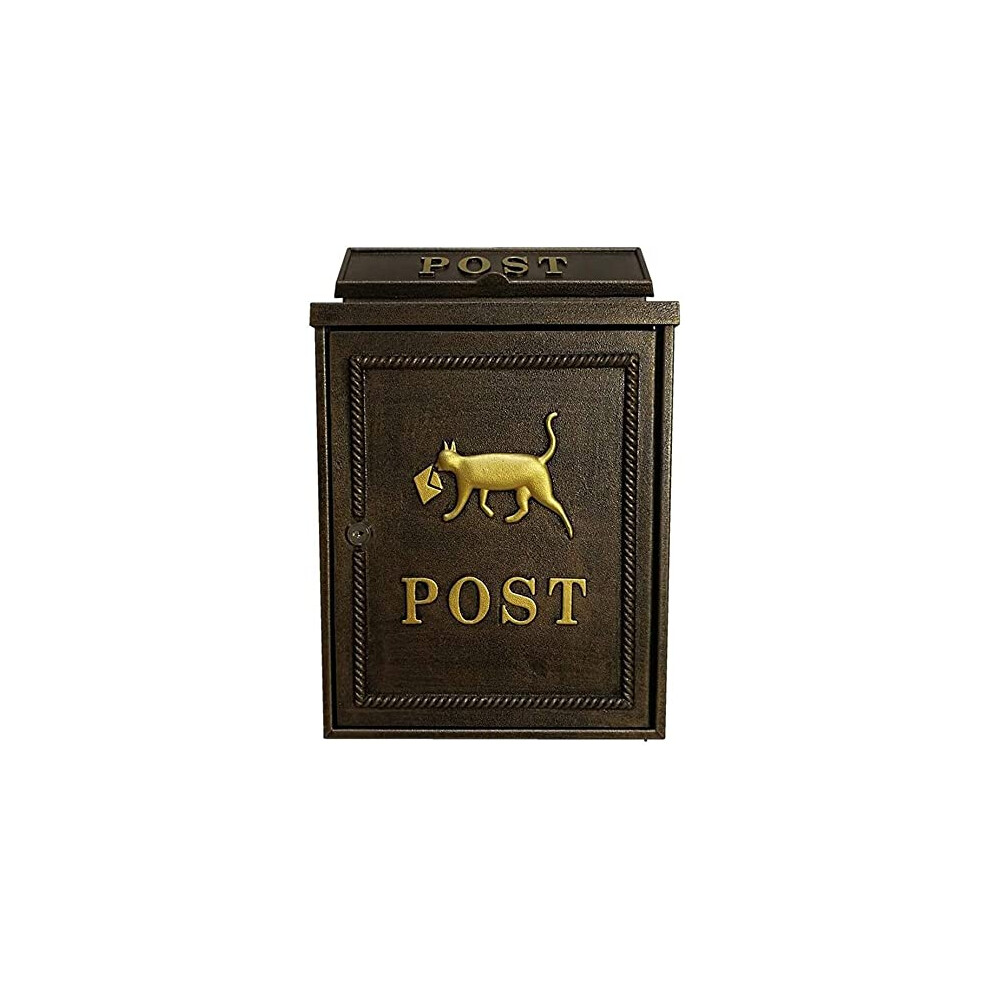 Outdoor Mailbox With Lock, Rust Proof Weatherproof Wall Mounted Large Capacity Metal Mailbox For Home 9053599446569