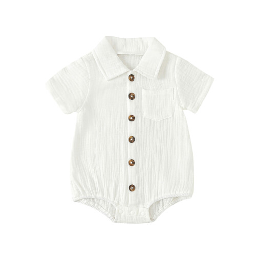 (9-12 Months, White) Combinaisons bébés filles été décontractés