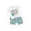 (0-6 Months, Blue) Completo estivo 2 pantaloncini elastici. 1