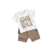 (12-18 Months, Khaki) Letnie stroje dla 2-częściowy zestaw.