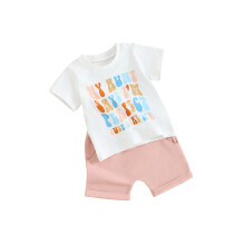 (6-12 Months, Pink) Letnie stroje dla 2-częściowy zestaw.