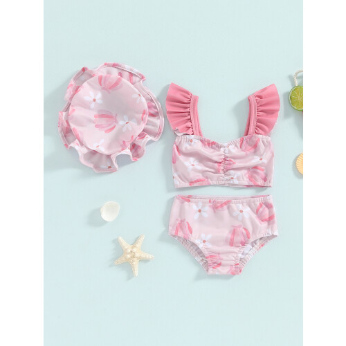 (6-12 Months, Pink) Culaith Snámha Samhraidh phíosa, Bikini 1
