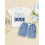 (2-3 Years, White) Ensemble 2 pièces 4 juillet. 2
