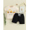 (6-12 Months, Apricot) Conjunto de verão com cordão. 12