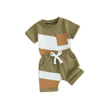 (18-24 Months, Army Green) Kinderkleding set jongens: Zomeroutfit peuters.
