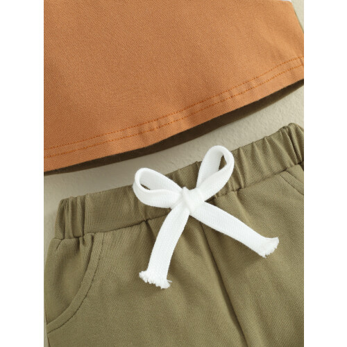 (3-4 Years, Army Green) Σετ παιδικών σορτς για νήπια 1