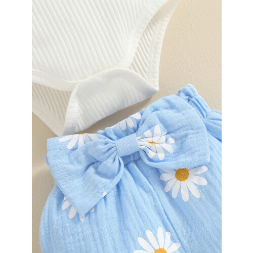 (0-3 Months, Blue) Conjunto de shorts de verão. 1
