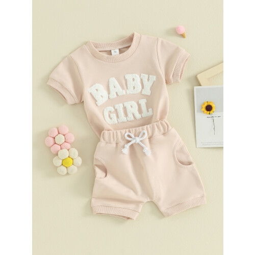 (6-12 Months, Apricot) Σετ 2 τεμαχίων + σορτς 2