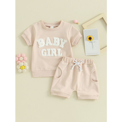 (6-12 Months, Apricot) Σετ 2 τεμαχίων + σορτς 1